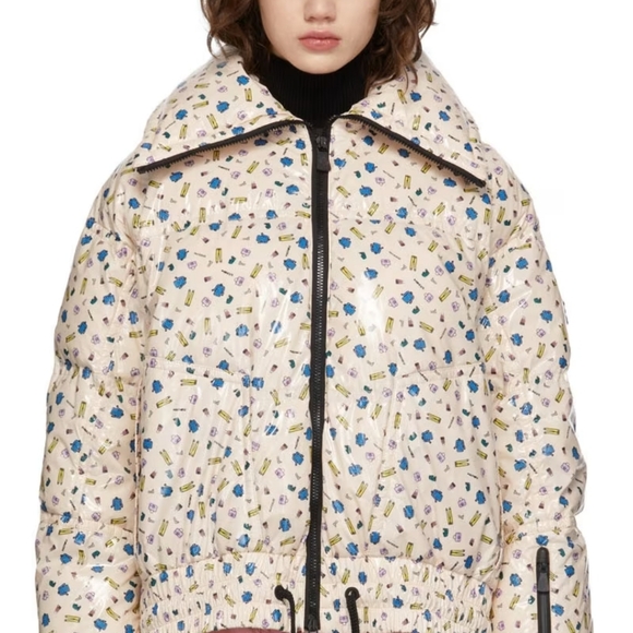 MONCLER GENIUS  Moncler Grenoble Pink Down Printed Chambairy Jacket Sz 2 - Picture 8 of 8